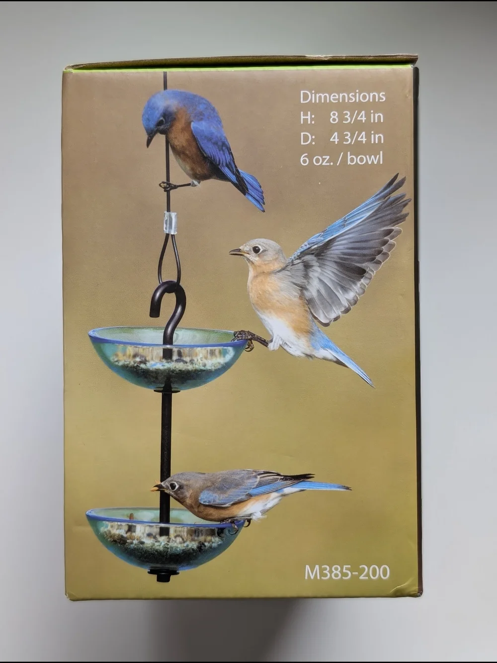Mosaic Birds Lime Double Poppy Glass Hanging Bird Feeder Garden Decor Eco Chic